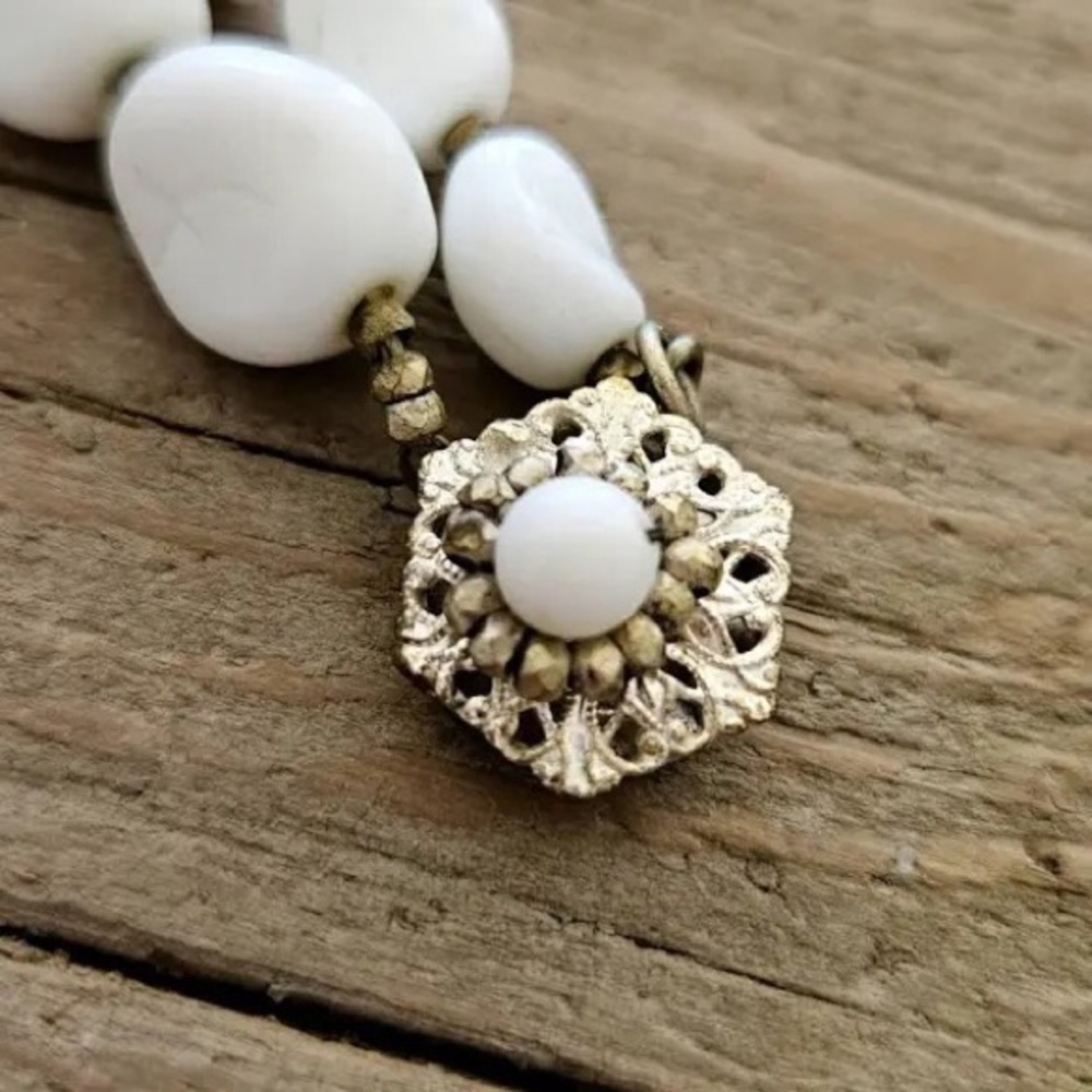 Miriam Haskell white bracelet